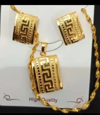 Conjunto estilo griego dorado