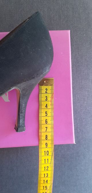 Zapatos de tacón negros piel talla 36