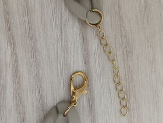 Collar Corto de Eslabones Grandes Beig Mate