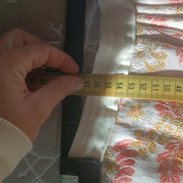 Falda fallera infantil dorada y rosa