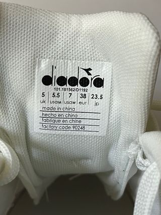 Scarpe Diadora Donna Tg 38 Bianche Bordeaux