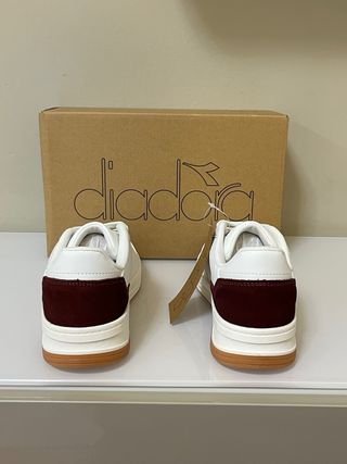 Scarpe Diadora Donna Tg 38 Bianche Bordeaux