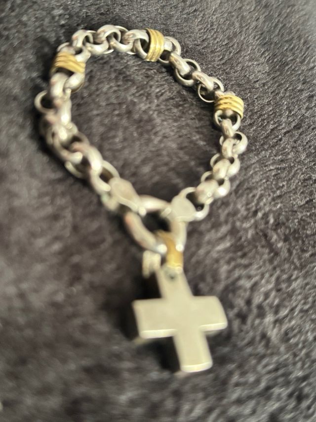 Pulsera Plata 925 con Detalles Dorados