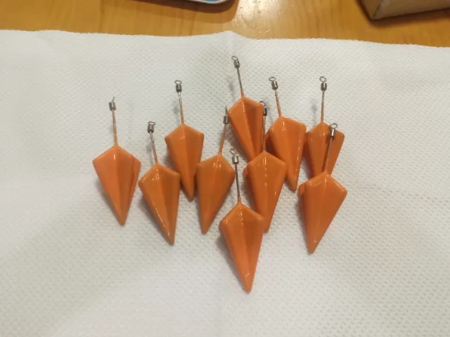 Plomos de pesca naranja termoretráctil