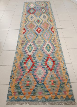 Tappeto Kilim afgano 286x85 cm