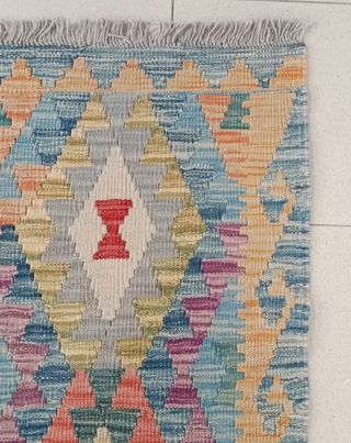 Tappeto Kilim afgano 286x85 cm