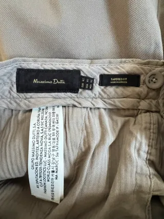 Pantalón Massimo Dutti Beige/Gris