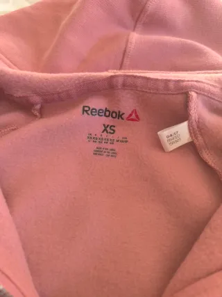 Sudadera Reebok Rosa con Capucha Talla XS