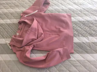 Sudadera Reebok Rosa con Capucha Talla XS