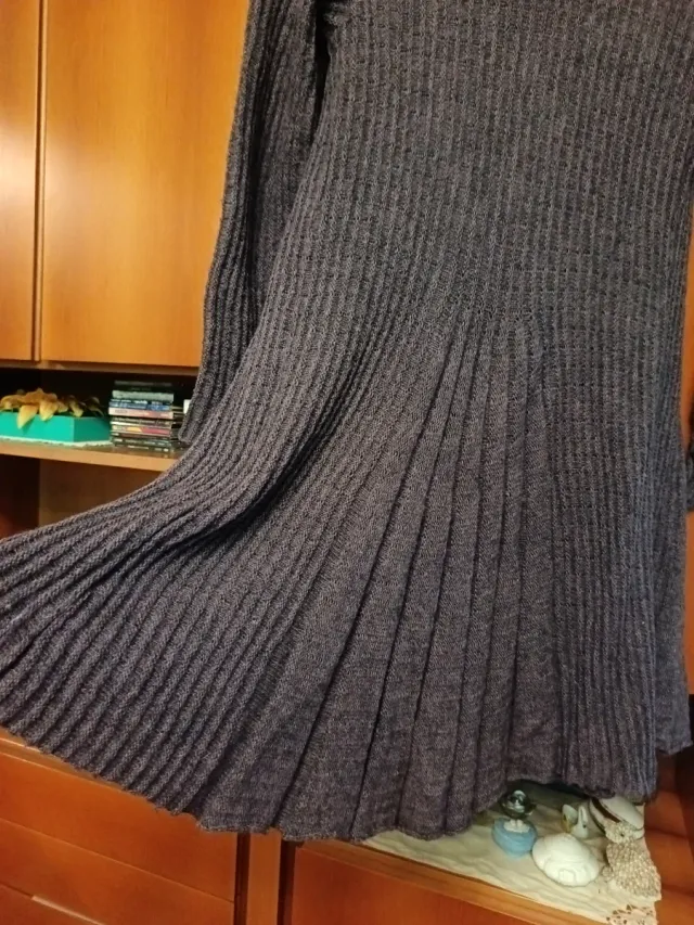 Cardigan donna vintage lungo viola