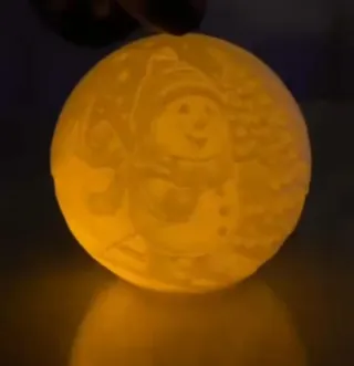 Bola Navidad 3D con Luz