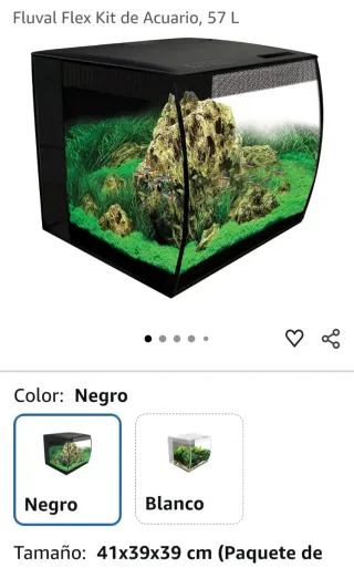 Acuario Fluval 57L 40€ Mueble Negro 40€