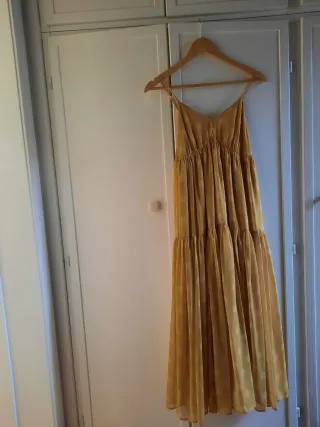 Abito Fracomina Premiere a pois ocra/rosa tg. S