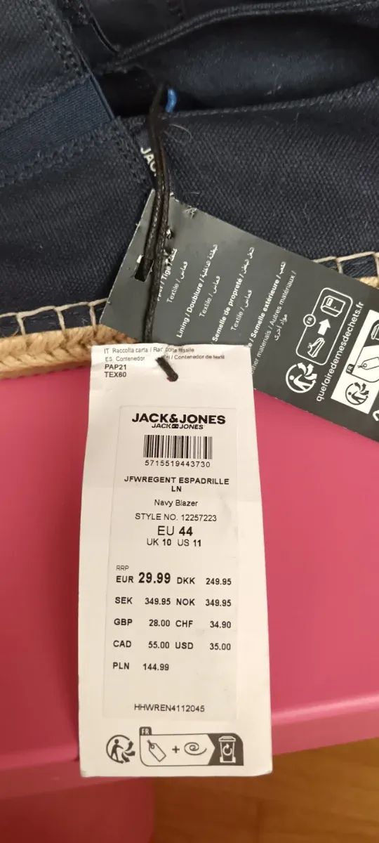 Alpargatas Jack & Jones Talla 44