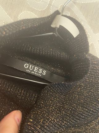 Jersey Guess Negro Dorado Talla M
