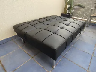 Sofá Cama Chaise Longue Negro