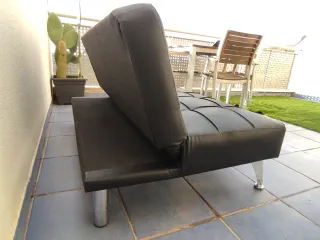 Sofá Cama Chaise Longue Negro