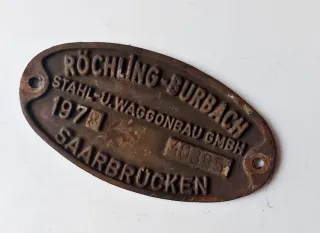 Letrero de vagón de ferrocarril 1978