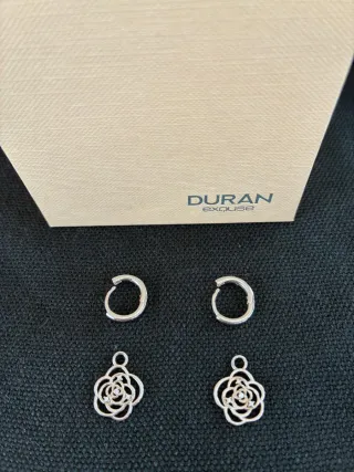 Conjunto Plata Ley Duran Exquse Flor