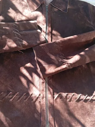 Chaqueta de Ante Marrón vintage Hecha a medida