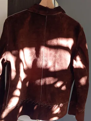 Chaqueta de Ante Marrón vintage Hecha a medida