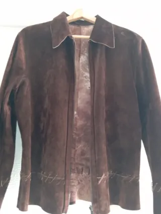 Chaqueta de Ante Marrón vintage Hecha a medida