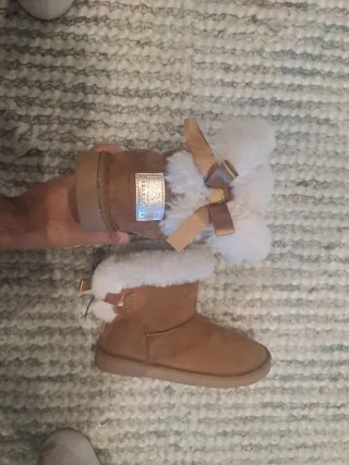 Botas niña Break&Walk marrones y blancas