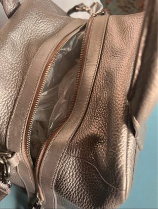 Borsa Mandarina Duck Argento Pelle