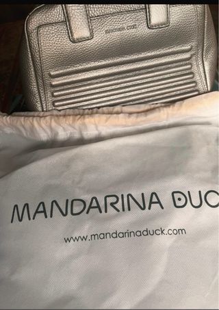 Borsa Mandarina Duck Argento Pelle