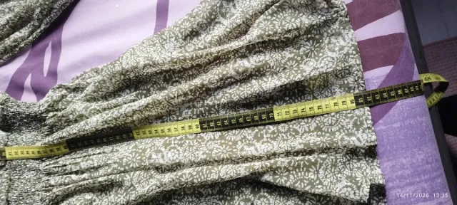 Vestido gasa estampado Springfield verde