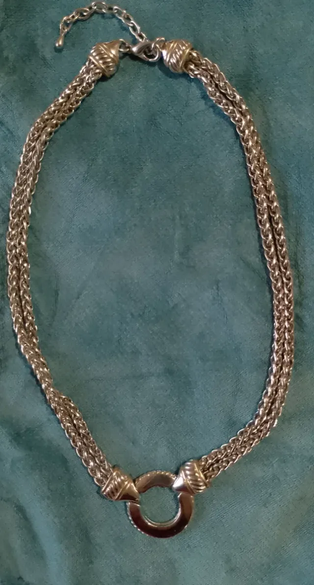 Collar doble cadena plata