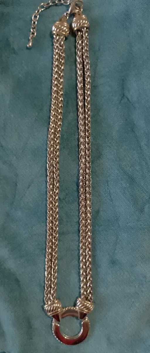 Collar doble cadena plata