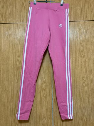 Mallas Adidas algodón 3 bandas rosa