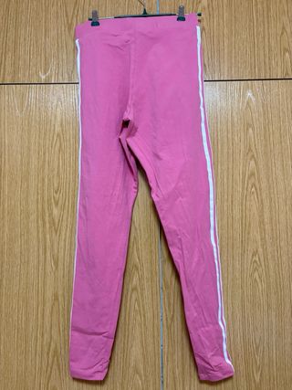 Mallas Adidas algodón 3 bandas rosa