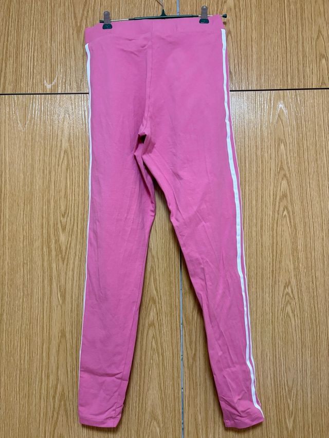 Mallas Adidas algodón 3 bandas rosa