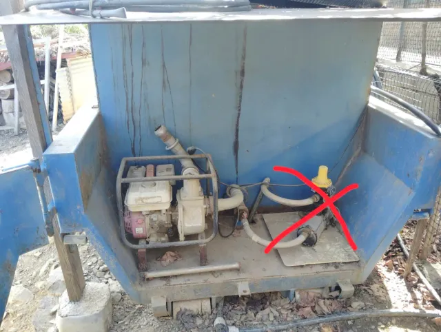 Cuba de agua para riego