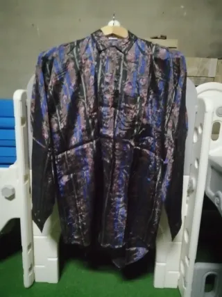 Camisa de viscosa estampada