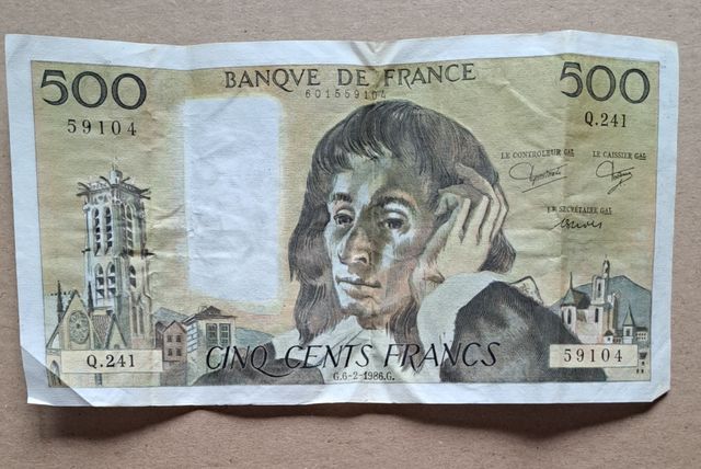 Billete 500 Francos Franceses