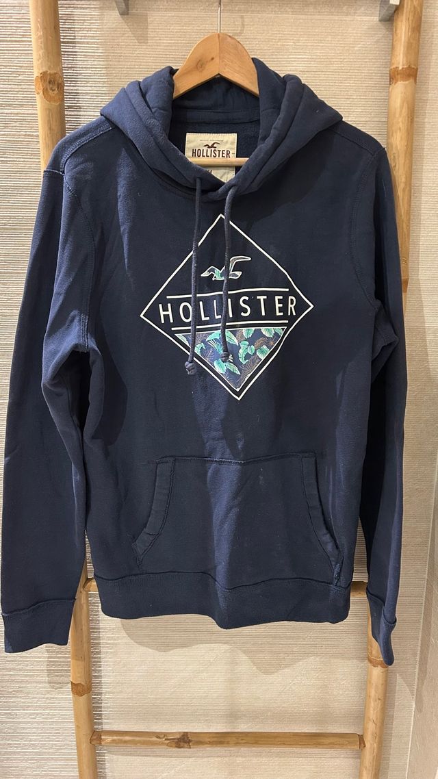 Sudadera Hollister capucha Azul Talla M
