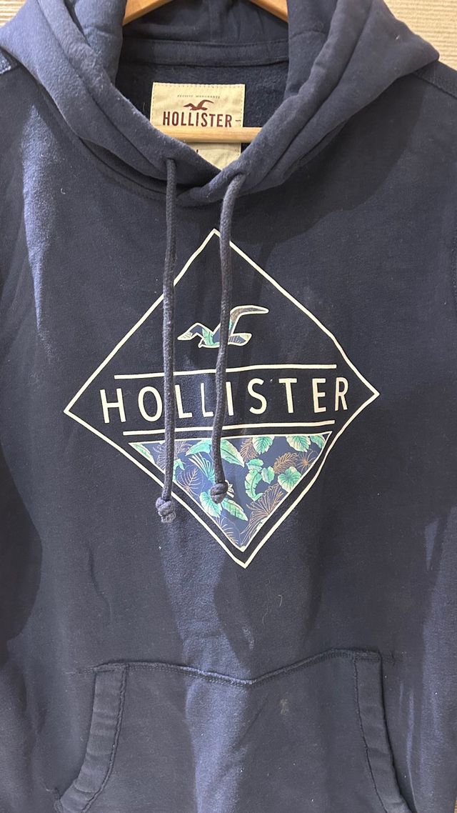 Sudadera Hollister capucha Azul Talla M