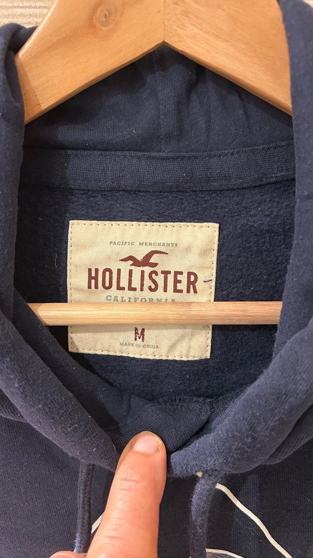 Sudadera Hollister capucha Azul Talla M