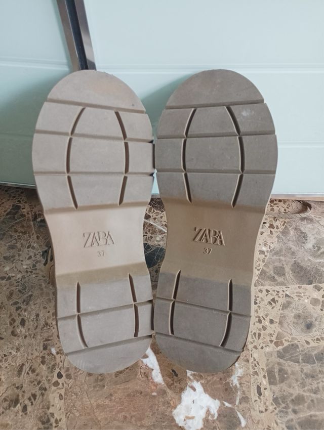 Botas Zara Beige y Marrón