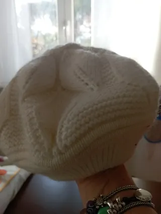 Basco donna bianco lavorato a maglia