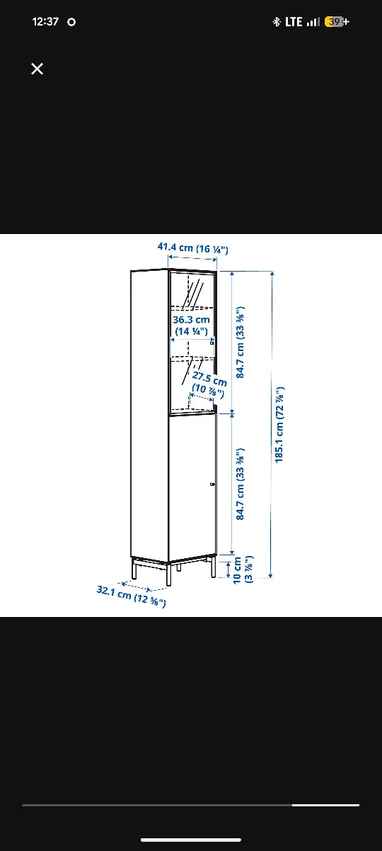 Armario Boastad Ikea Madera y Negro