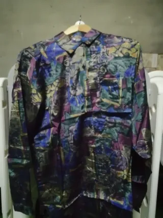 Camisa de hombre viscosa multicolor