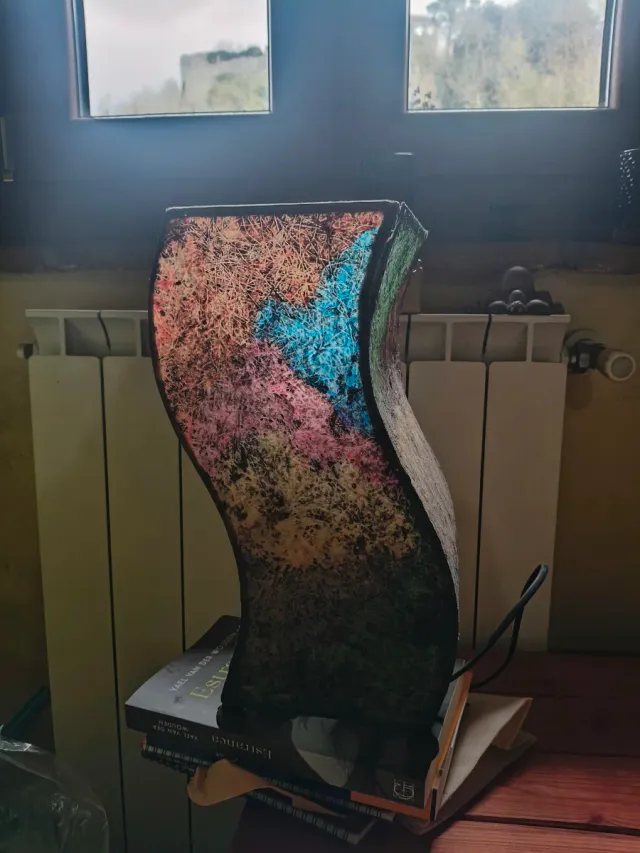 Lampada artigianale tessuto