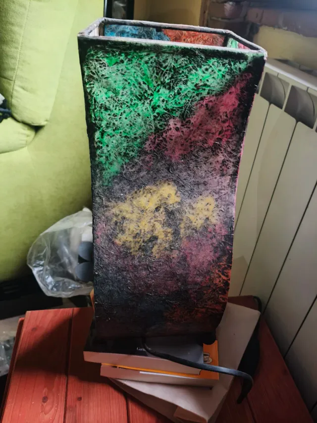 Lampada artigianale tessuto