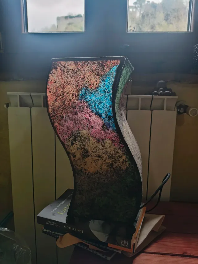 Lampada artigianale tessuto