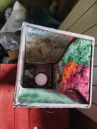 Lampada artigianale tessuto