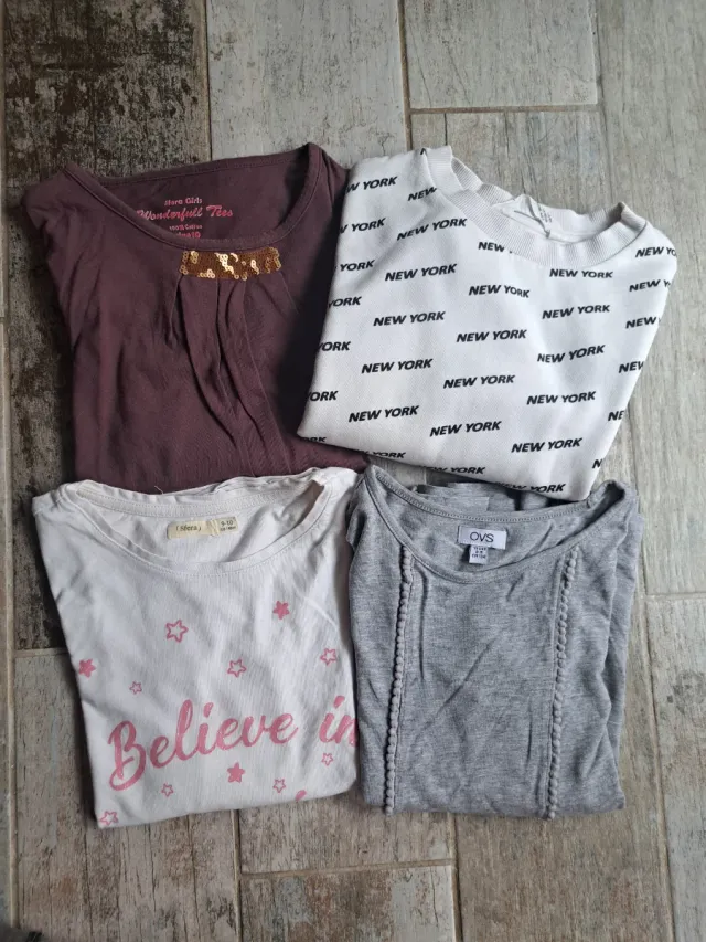 Lote 4 piezas manga larga niña